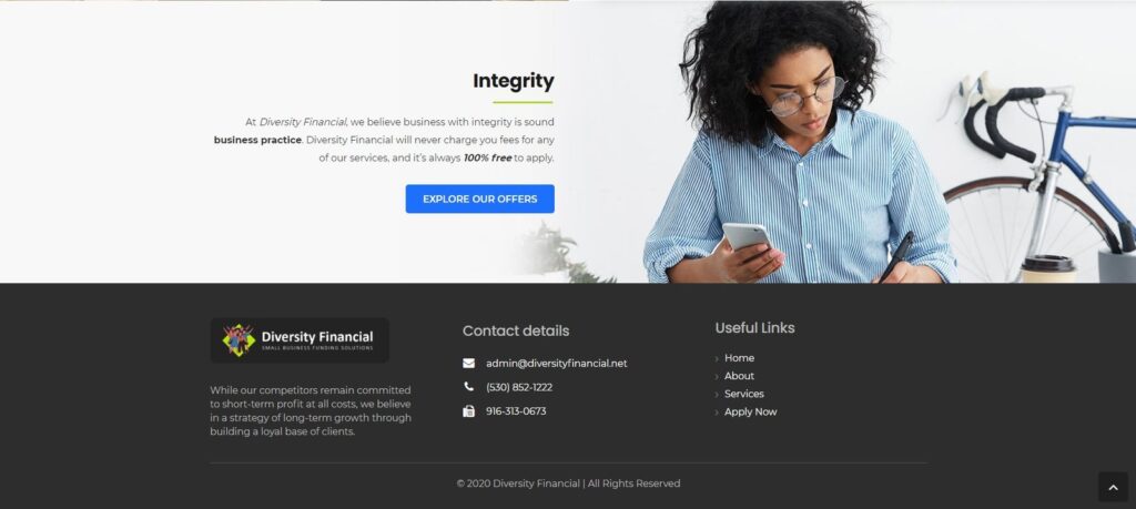 Diversity Financial - Portfolio Footer