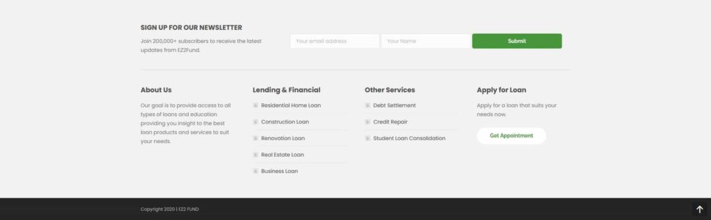 EZ2 Fund Portfolio Footer