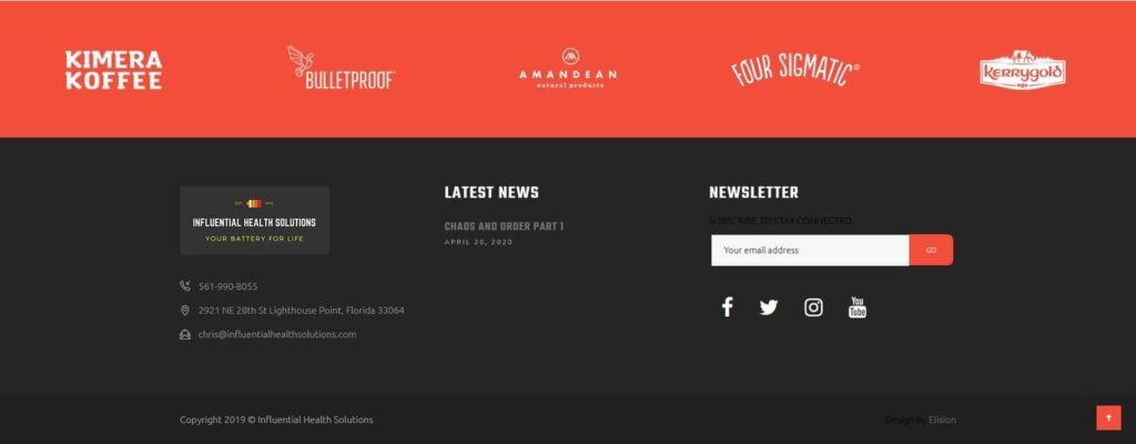 Influential Health Solutions - Portfolio Footer