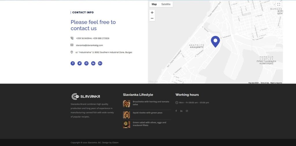 Slavianka Portfolio Footer