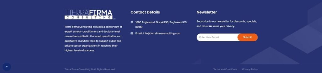 Tierra Firma Consulting - Footer