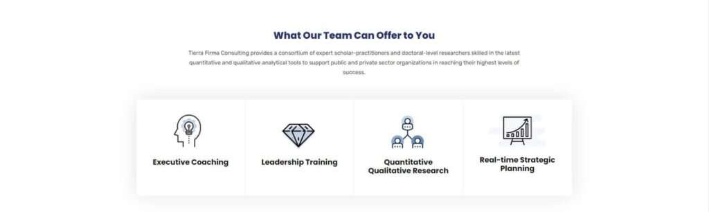Tierra Firma Consulting - Services
